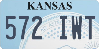 KS license plate 572IWT