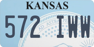 KS license plate 572IWW