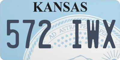 KS license plate 572IWX