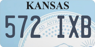 KS license plate 572IXB