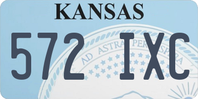 KS license plate 572IXC