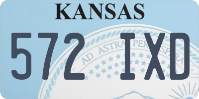 KS license plate 572IXD