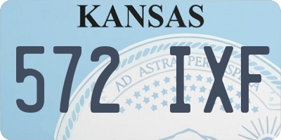 KS license plate 572IXF