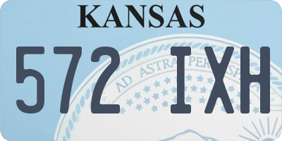KS license plate 572IXH