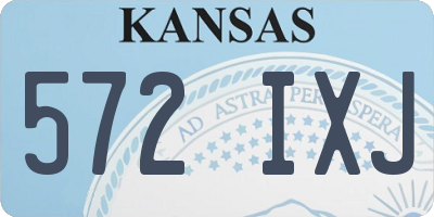 KS license plate 572IXJ