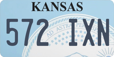 KS license plate 572IXN