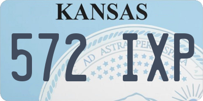 KS license plate 572IXP