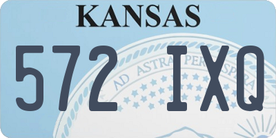 KS license plate 572IXQ