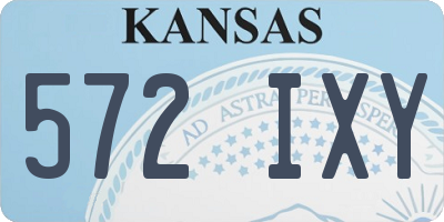 KS license plate 572IXY