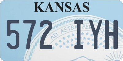 KS license plate 572IYH