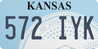 KS license plate 572IYK