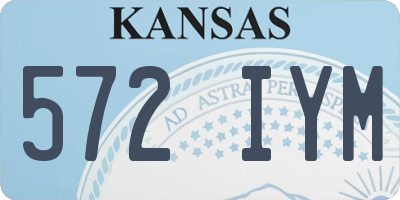 KS license plate 572IYM