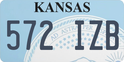 KS license plate 572IZB