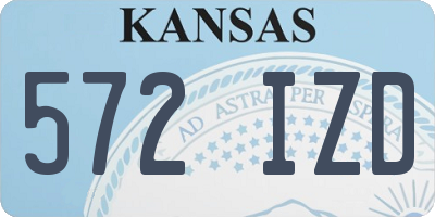KS license plate 572IZD