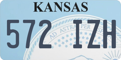 KS license plate 572IZH