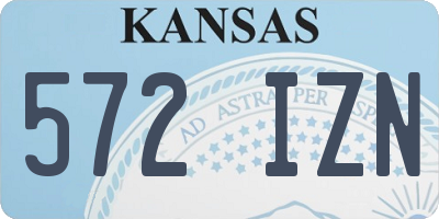 KS license plate 572IZN