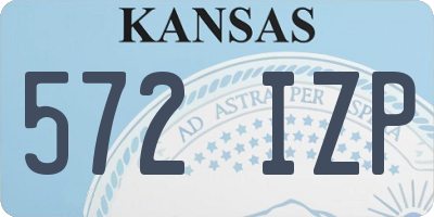KS license plate 572IZP
