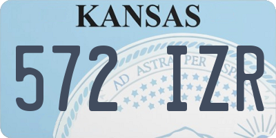 KS license plate 572IZR