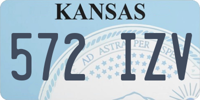 KS license plate 572IZV