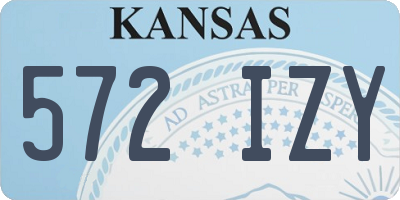 KS license plate 572IZY
