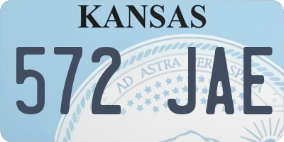 KS license plate 572JAE