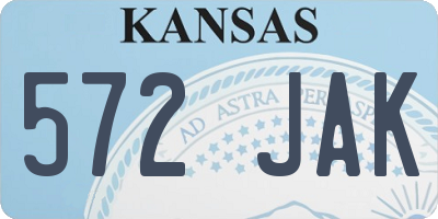 KS license plate 572JAK