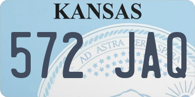 KS license plate 572JAQ