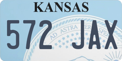 KS license plate 572JAX