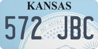 KS license plate 572JBC