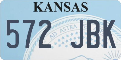 KS license plate 572JBK