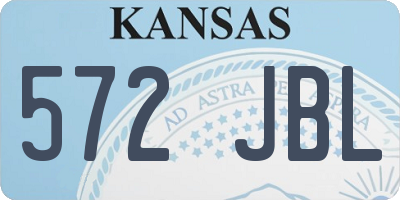 KS license plate 572JBL