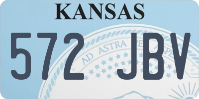 KS license plate 572JBV