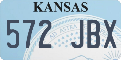 KS license plate 572JBX