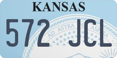 KS license plate 572JCL