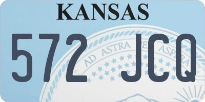 KS license plate 572JCQ