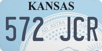 KS license plate 572JCR