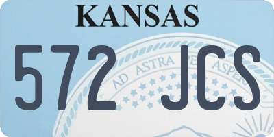 KS license plate 572JCS