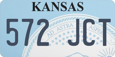 KS license plate 572JCT