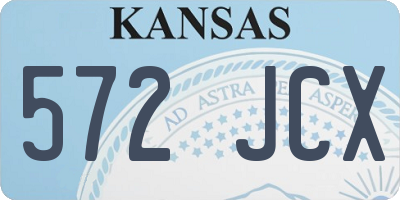 KS license plate 572JCX
