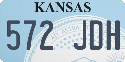 KS license plate 572JDH