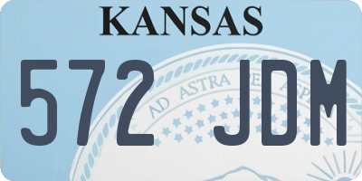 KS license plate 572JDM