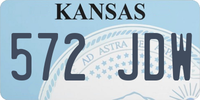 KS license plate 572JDW