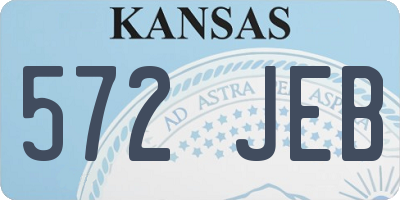 KS license plate 572JEB