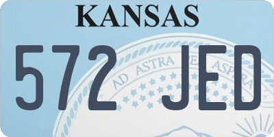 KS license plate 572JED