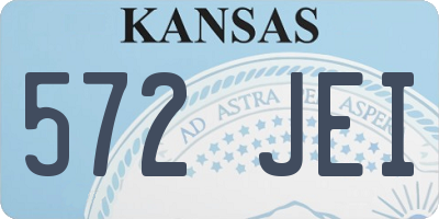 KS license plate 572JEI