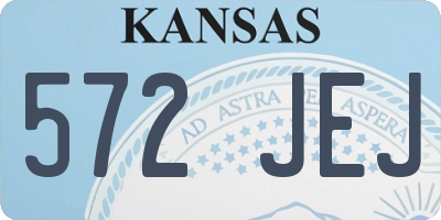 KS license plate 572JEJ