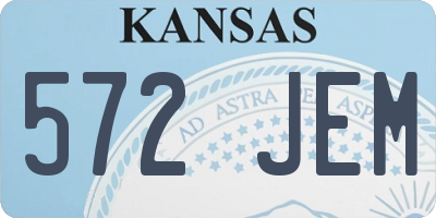 KS license plate 572JEM