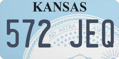 KS license plate 572JEQ