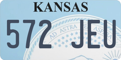 KS license plate 572JEU