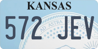 KS license plate 572JEV